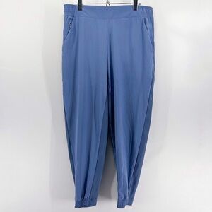 Athleta Blue Brooklyn Jogger Pants Lightweight Athleisure Active Travel Size 14